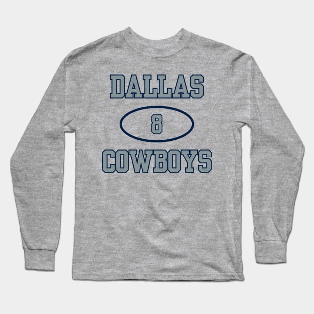 DALLAS COWBOYS TROY AIKMAN #8 Long Sleeve T-Shirt by capognad